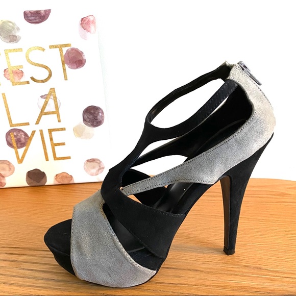 F24 Chunky T-Strap Platform color-block heel - Picture 2 of 7